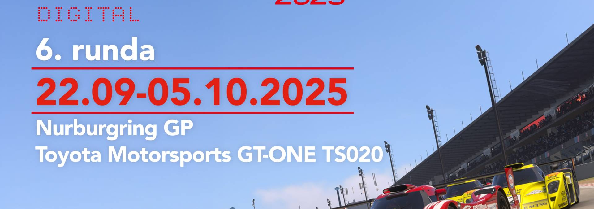 Wyniki wyścigu finałowego - 6. runda TOYOTA GR CUP DIGITAL – 22.09-05.10.2025 - Nürburgring GP - Toyota Motorsports GT-ONE TS020